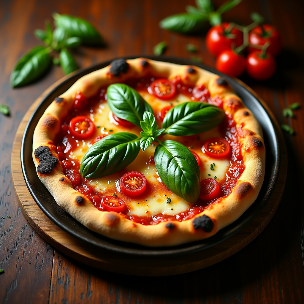 Wood-fired puff pizza